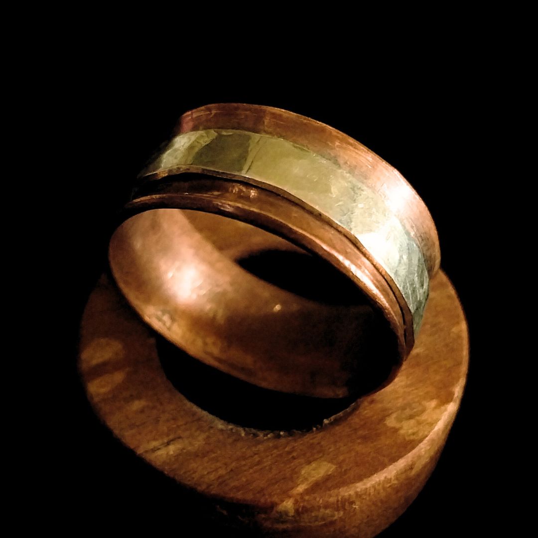 Anillo Antistress Cobre y Alpaca - Imagen 2
